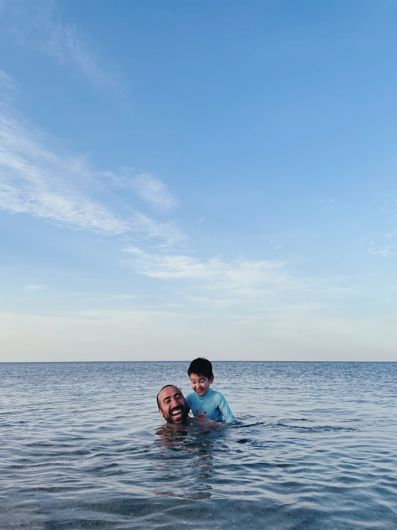 a man and a woman in the water